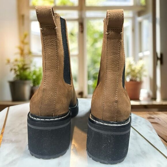 🆕 🔥 MADEWELL 🔥Carina Platform Chelsea Boot Burled Wood Size 7.5 - Picture 9 of 16